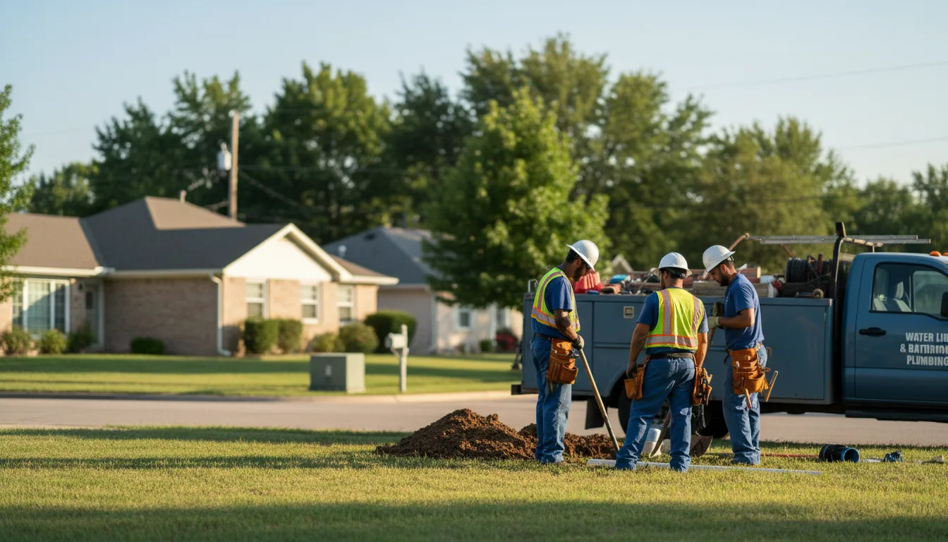 Residential water line and bathroom plumbing service in Mount Pleasant, TX